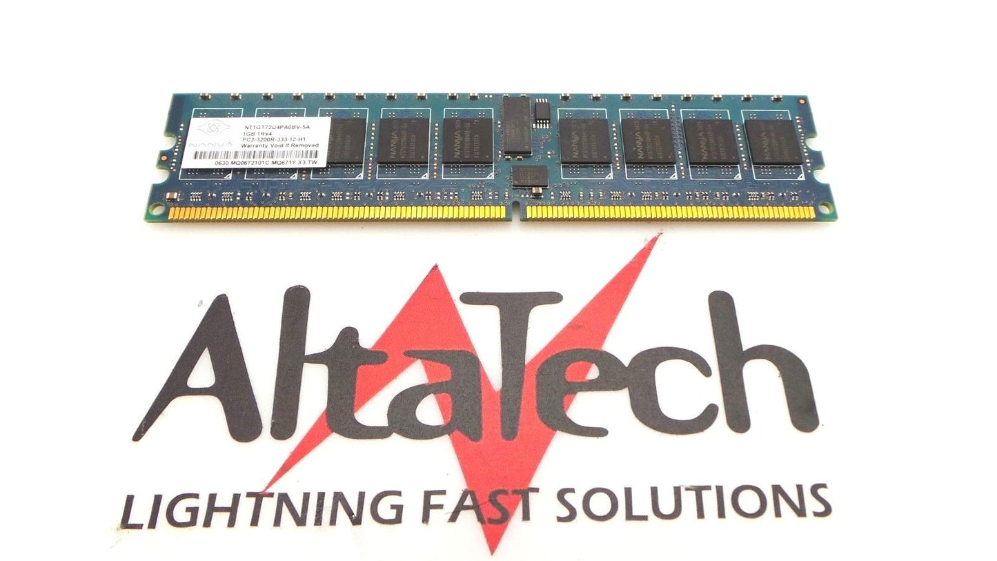 Dell 0D6599 Dell D6599 Nanya NT1GT72U4PA0BV-5A Nanya 1GB PC2-3200R DDR2-400 1RX4 ECC Memory, Used