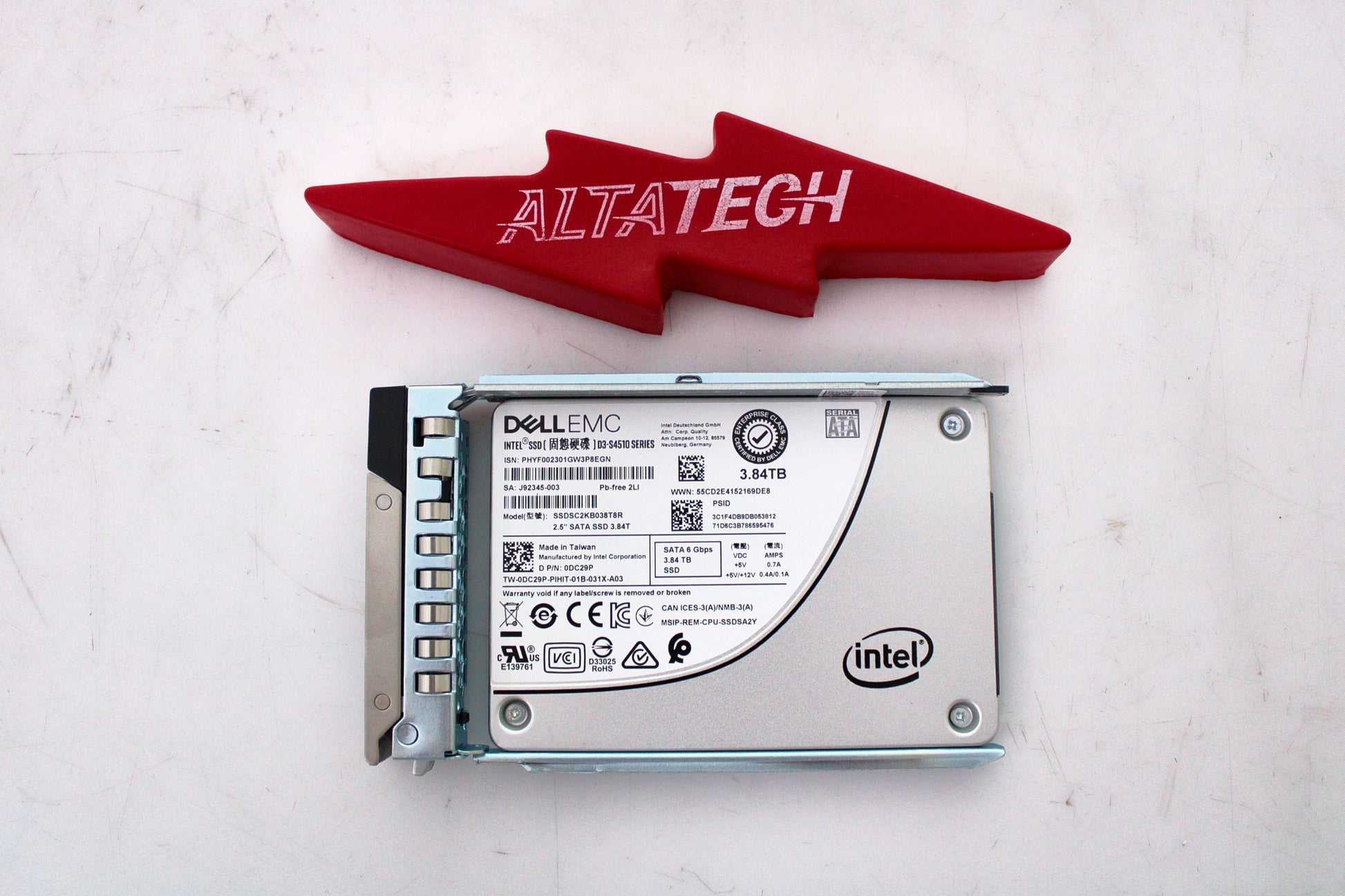 Dell DC29P 3.84TB SSD SATA 2.5 6G RI S4510, Used