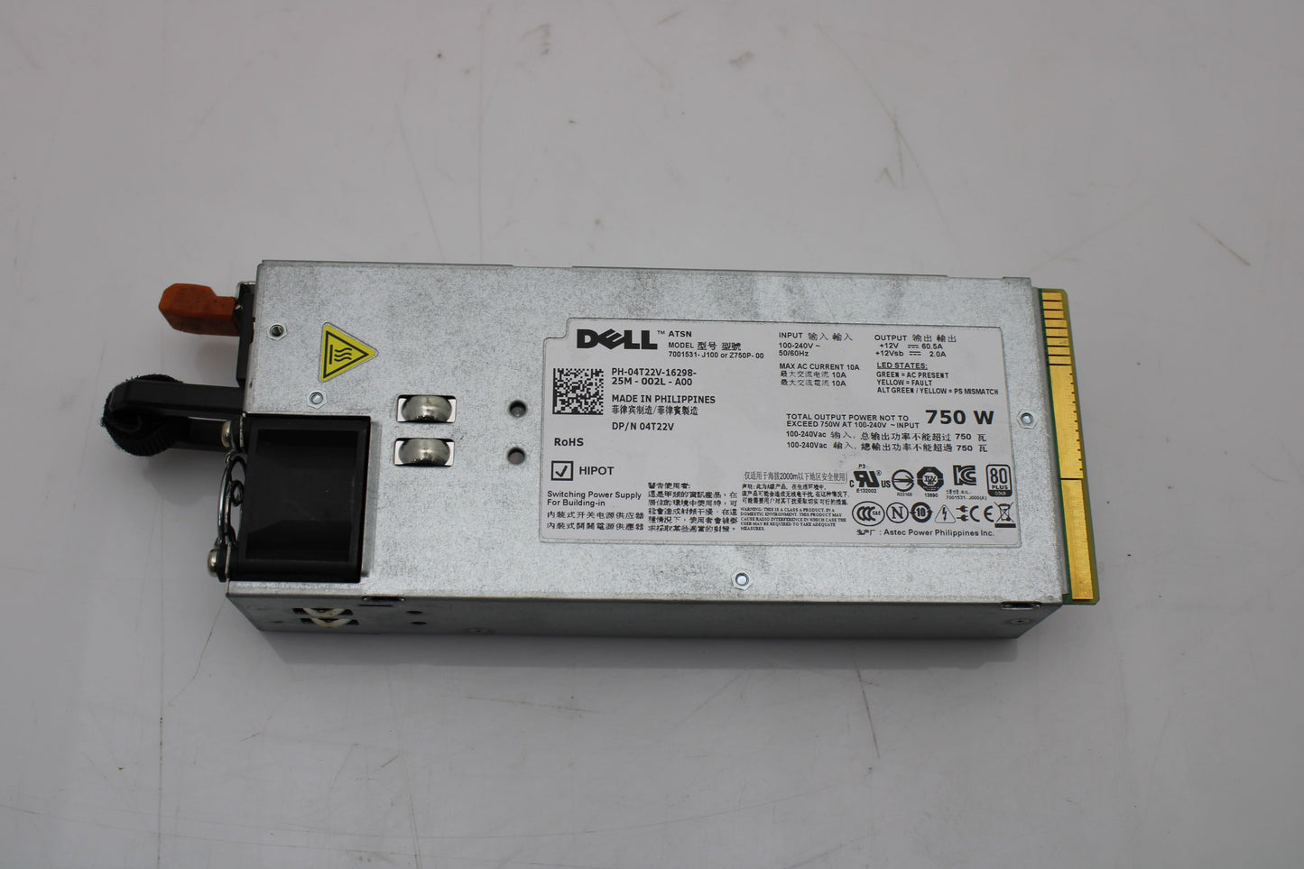 Dell F613N 750W Power Supply Emerson V3 R510, Used