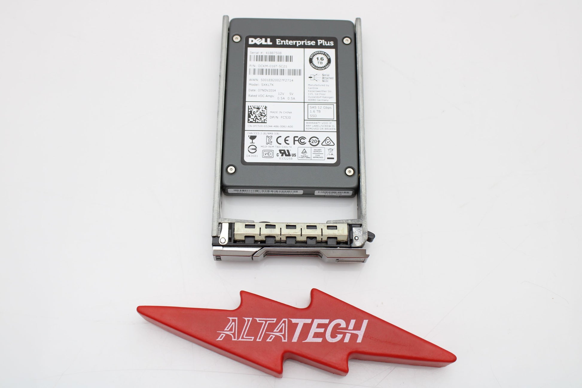 Dell FC5J0-EQL 1.6TB SSD SAS 2.5 12G WI, Used