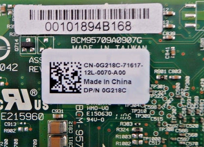 Dell 0G225C 5709C 1GB Dual-Port Network Adapter, Used