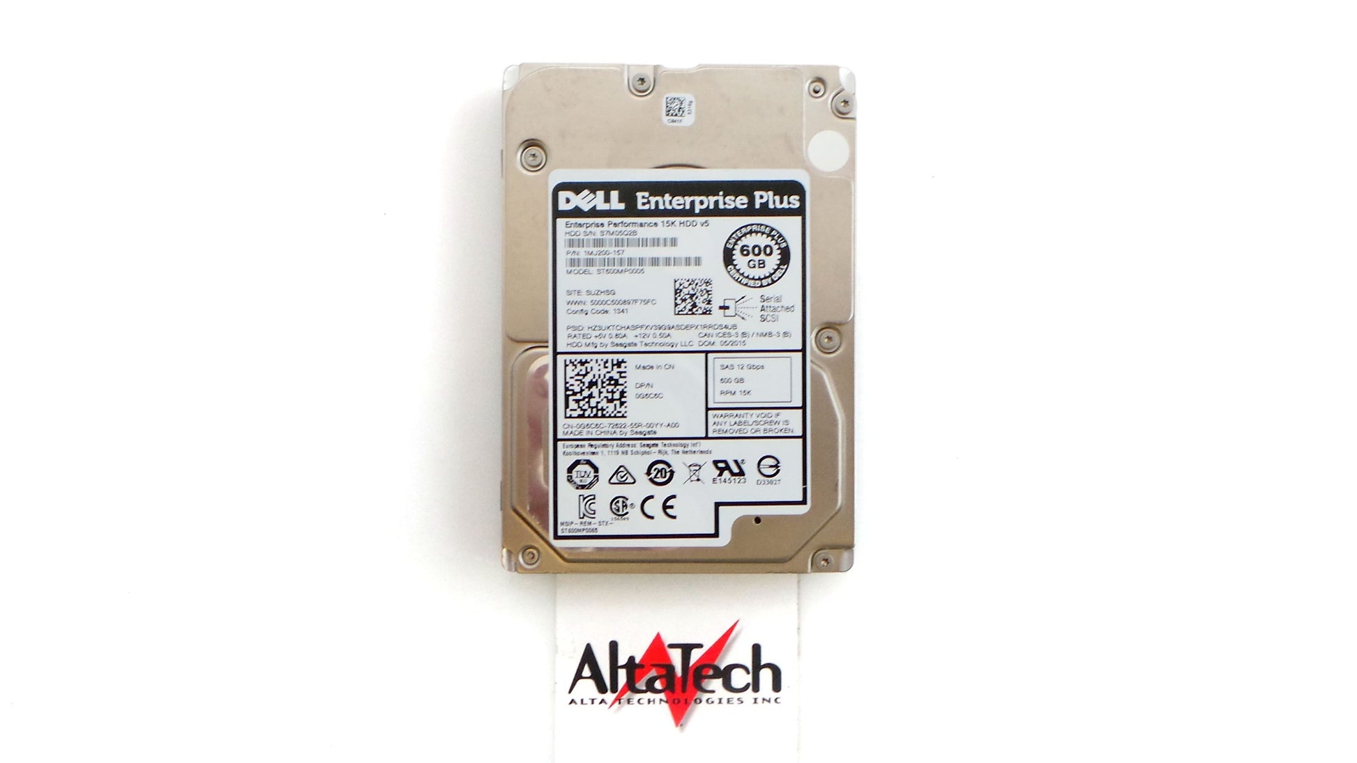 Dell 0G6C6C 600GB 15K SAS 2.5 12G, Used