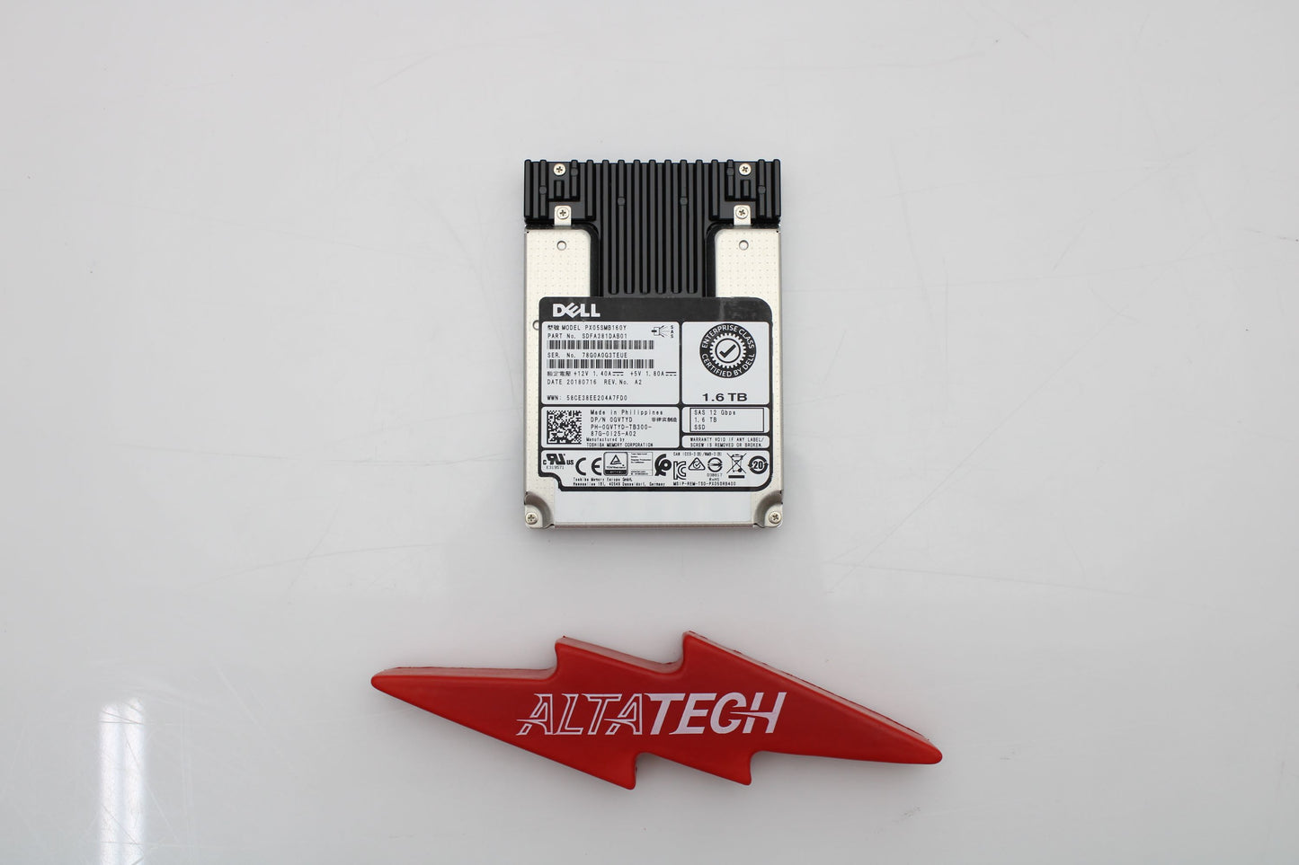 Dell 0GVTYD 1.6TB SSD SAS 2.5 12G WI, Used