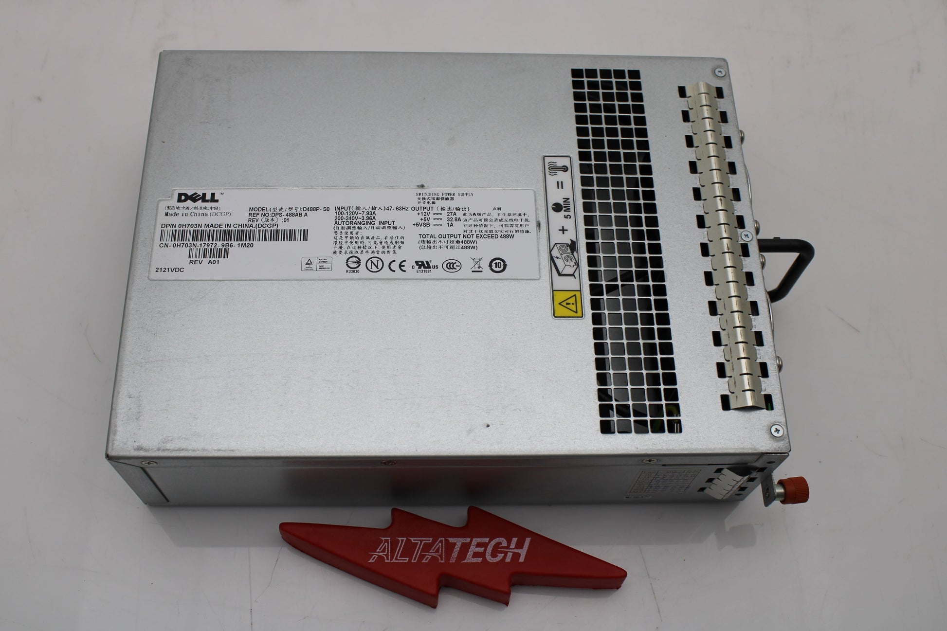 Dell H703N 488W Power Supply MD1000/MD300I, Used