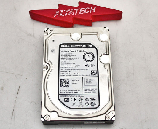 Dell HXN6P-EQL 6TB 7.2K SAS 3.5 12G 4K ST6000NM0014  1FT27Z-157, Used