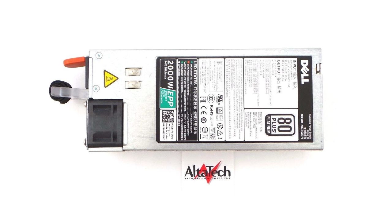 Dell 0J5WMG PowerEdge FX2 / C4130 2000W Delta Power Supply, Used