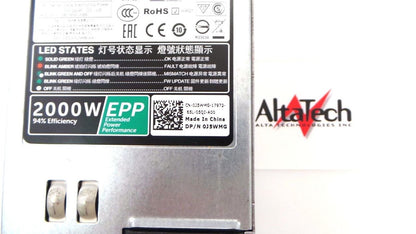 Dell J5WMG PowerEdge FX2 / C4130 2000W Delta Power Supply, Used