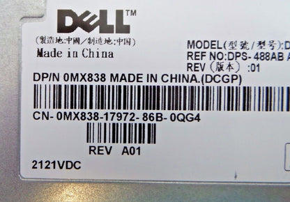 Dell 0MX838 PowerVault MD1000/MD300i 488W Power Supply Unit, Used
