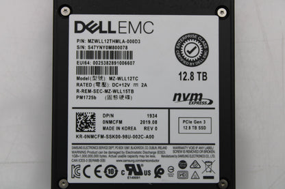 Dell 0NMCFM 12.8TB SSD 2.5 12G NVME MU, Used