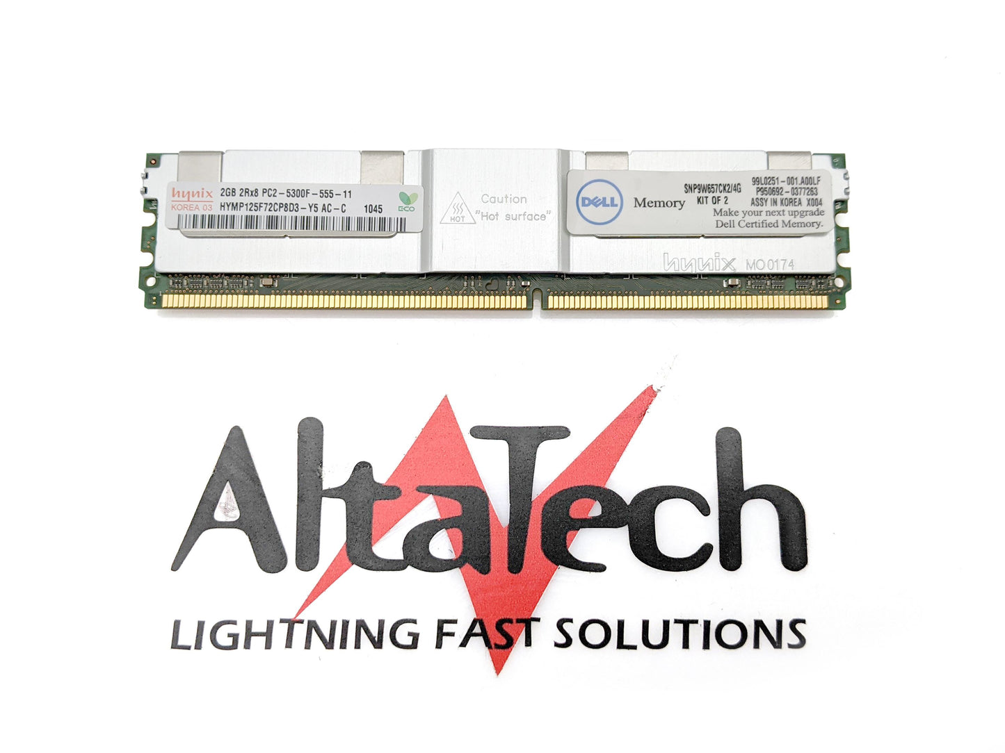 Dell UM142 2GB PC2-5300F DDR2-667 2RX8 ECC, Used