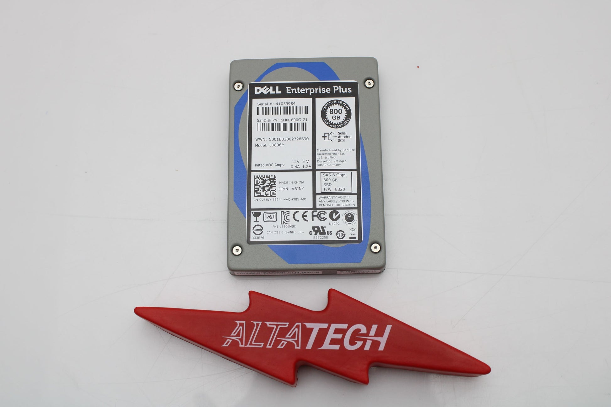 Dell 0V6JNY 800GB SSD SAS 6G LB806M EP+, Used