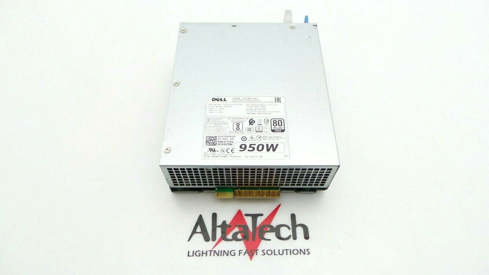 Dell 0V7594 Precision T5820 930W Power Supply, Used