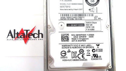 Dell 0WXCG9 600GB 10K SAS 2.5" 6G HDD, Used