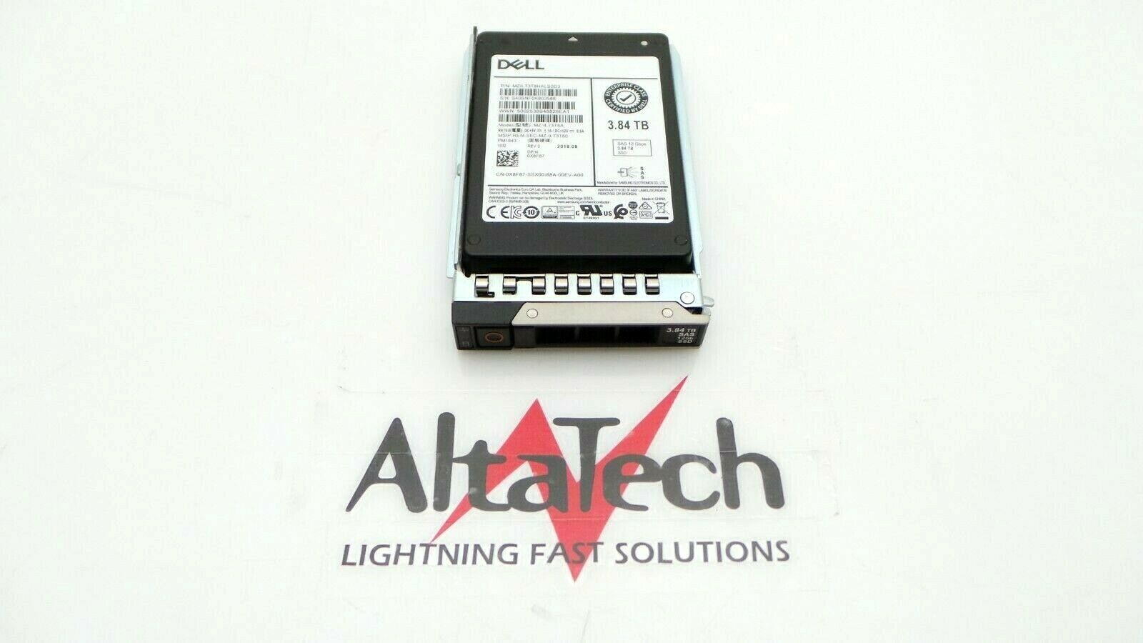 Dell 0X8F87 3.84TB SSD SAS 2.5" 12G RI, Used