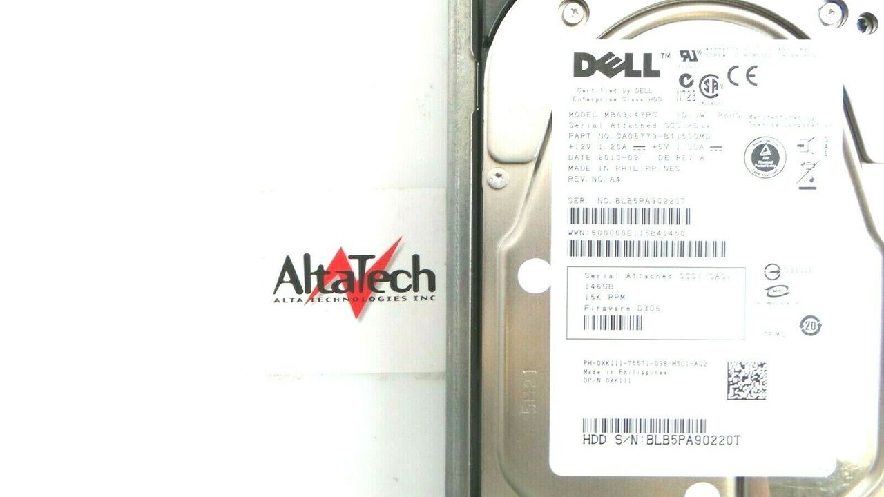 Dell XK111 146GB 15K SAS 3.5" 3G, Used