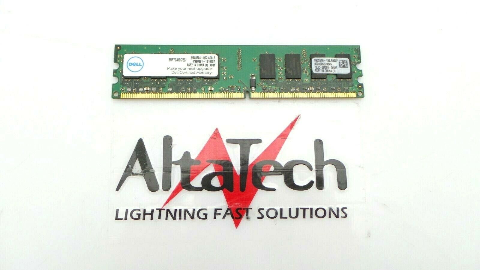 Dell YG410 2GB 2Rx8 Non-ECC PC2-6400U DDR2-800 Memory, Used