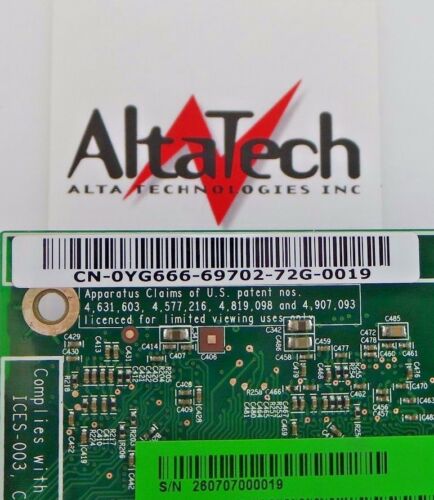 Dell 0YG666 ATI FireGL V3400 128MB DUAL DVI, Used