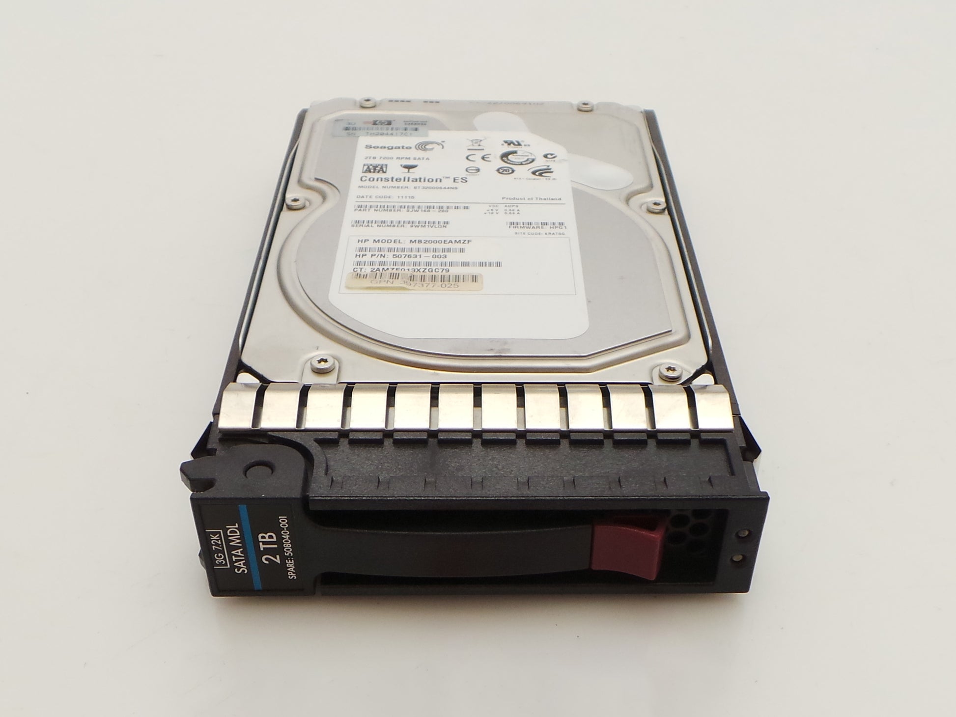 HP 508040-001 2TB 7.2K SATA 3.5" MDL, Used