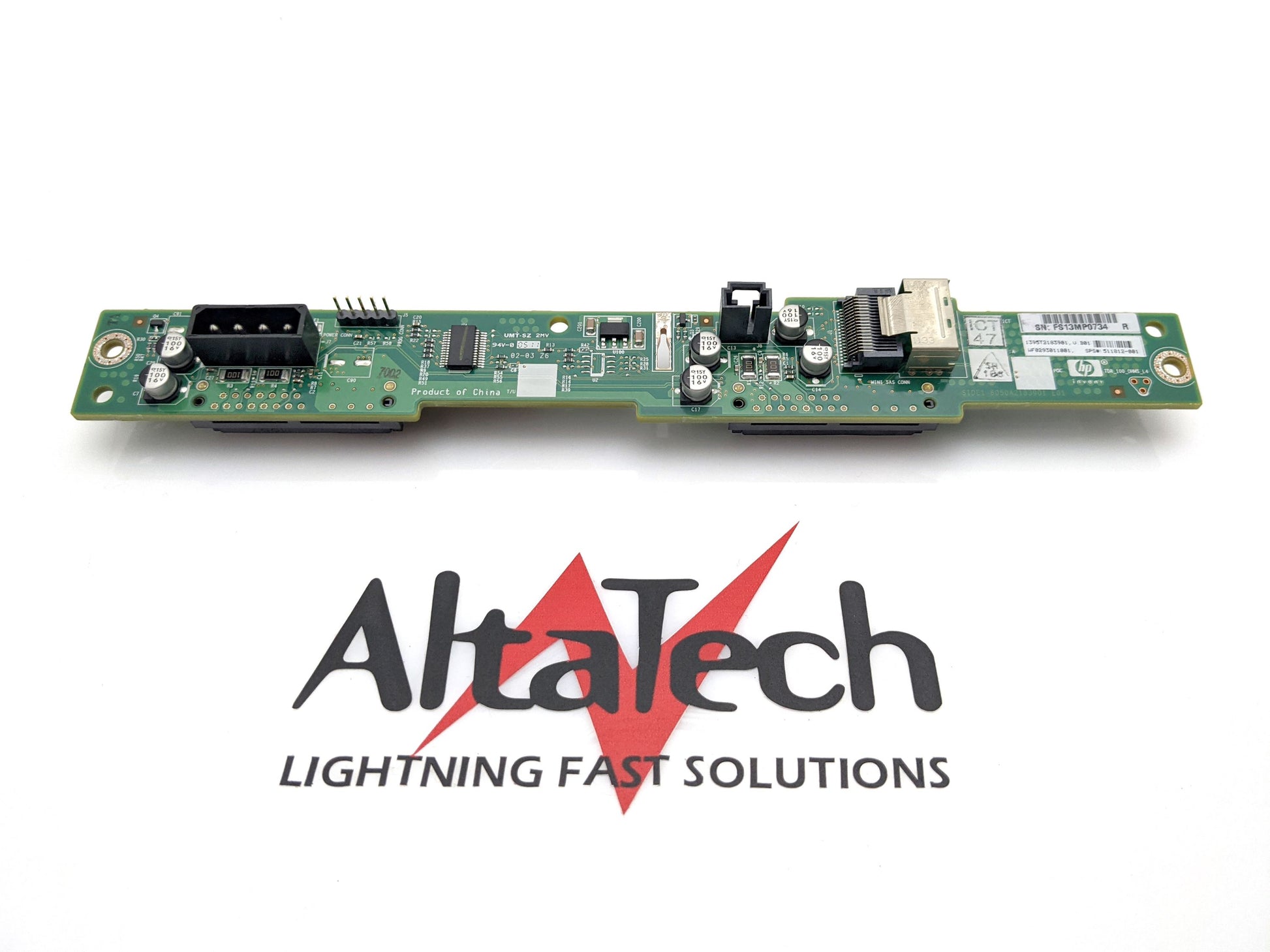 HP 511812-001 2-Slot SAS/SATA LFF Hard Drive Backplane for DL160 G6, Used
