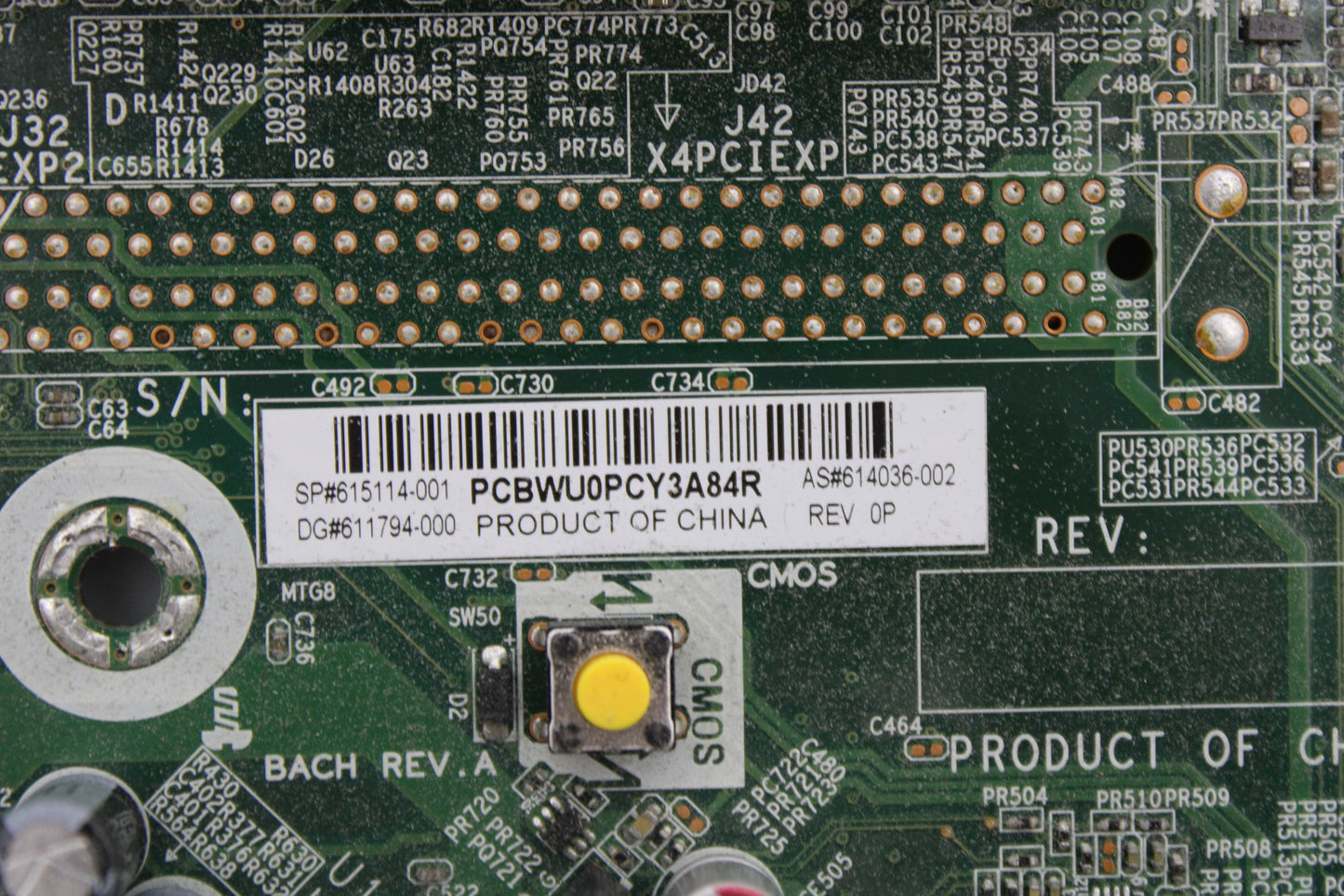 HP 615114-001 Compaq 6200 Pro SFF System Board, Used