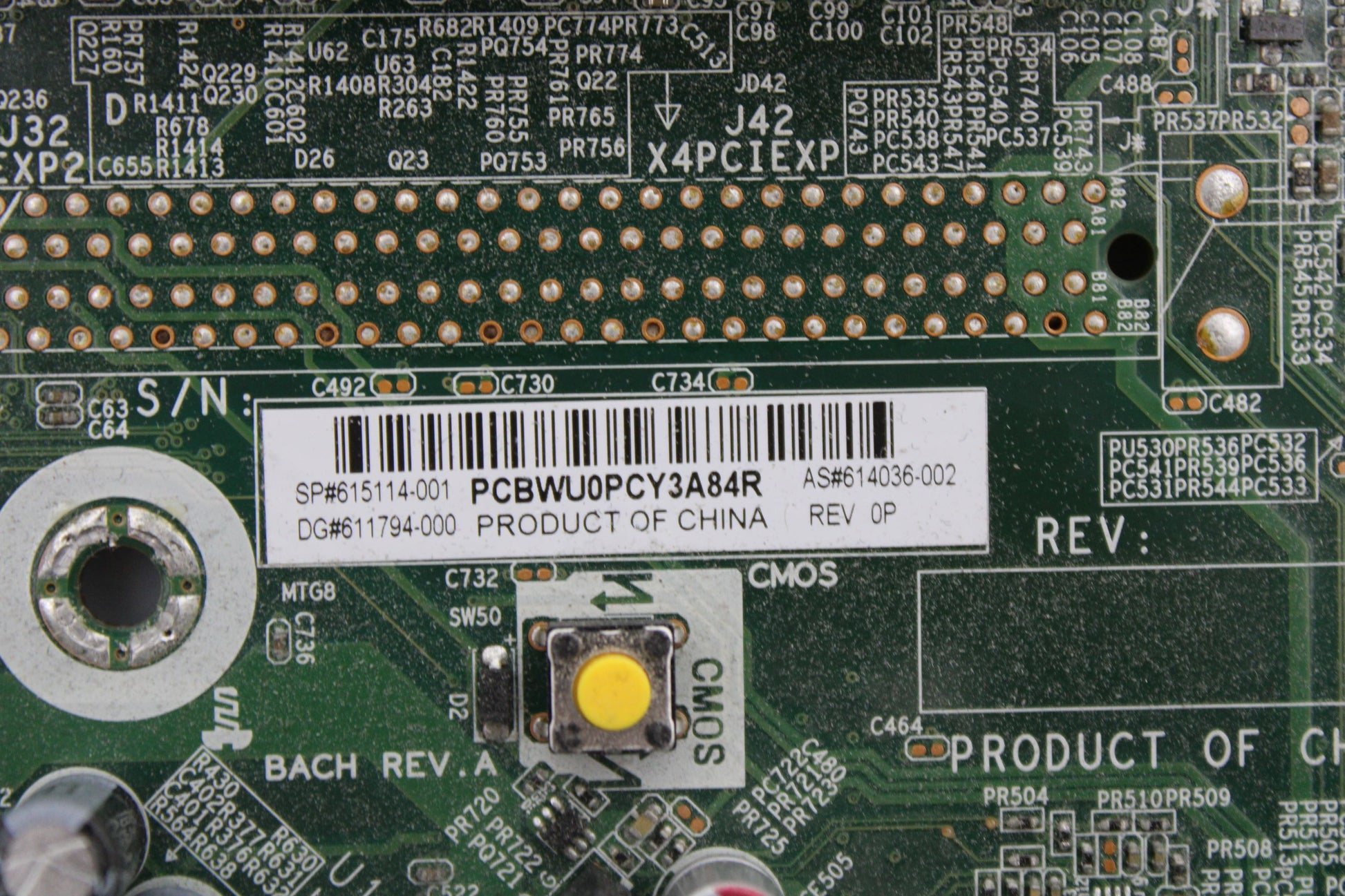 HP 615114-001 Compaq 6200 Pro SFF System Board, Used