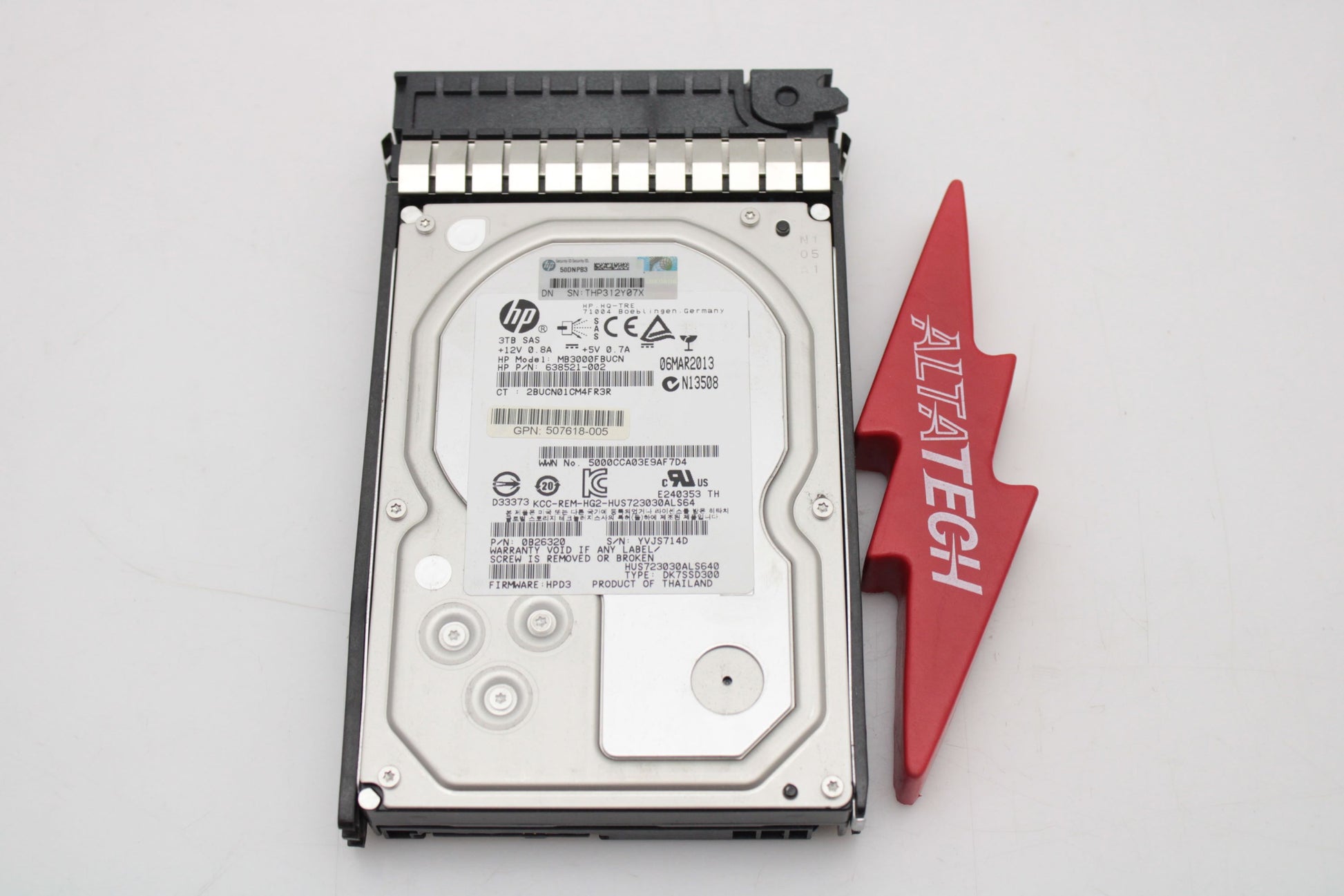 HP 625031-B21 3TB 6G 7.2K LFF MDL SAS HDD, Used