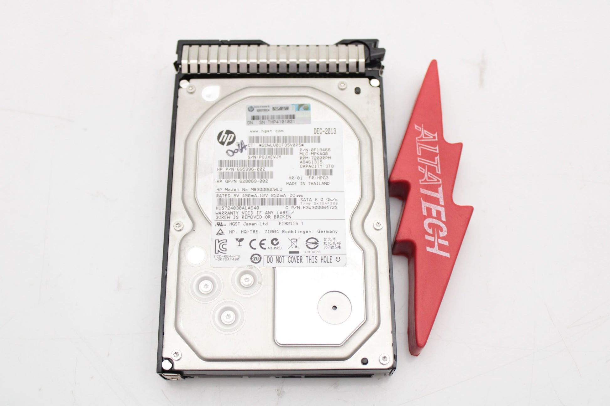 HP 628069-001 3TB 6G SATA 7.2K 3.5IN SC MDL HDD, Used