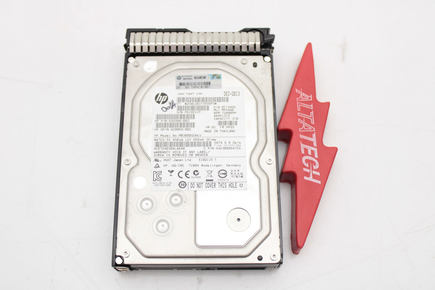 HP 695503-003 3TB 6G 7.2K SATA 3.5" HDD, Used