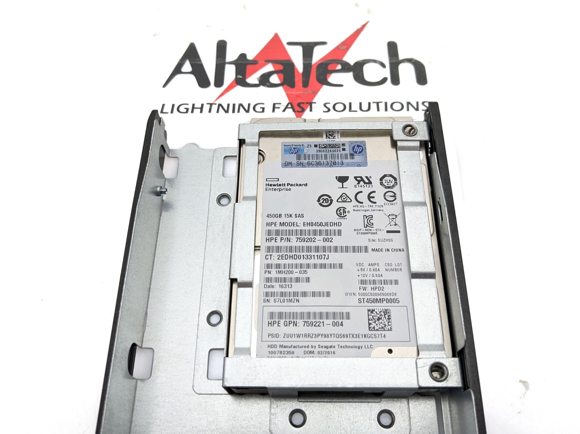 HP 737572-001 450GB SAS LFF Dual-Port Hard Disk Drive, Used