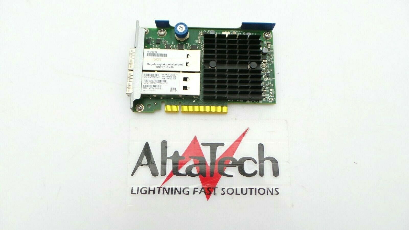 HP 764737-001 10GB / 40GB Dual-Port 544+FLR-QSFP Network Adapter, Used
