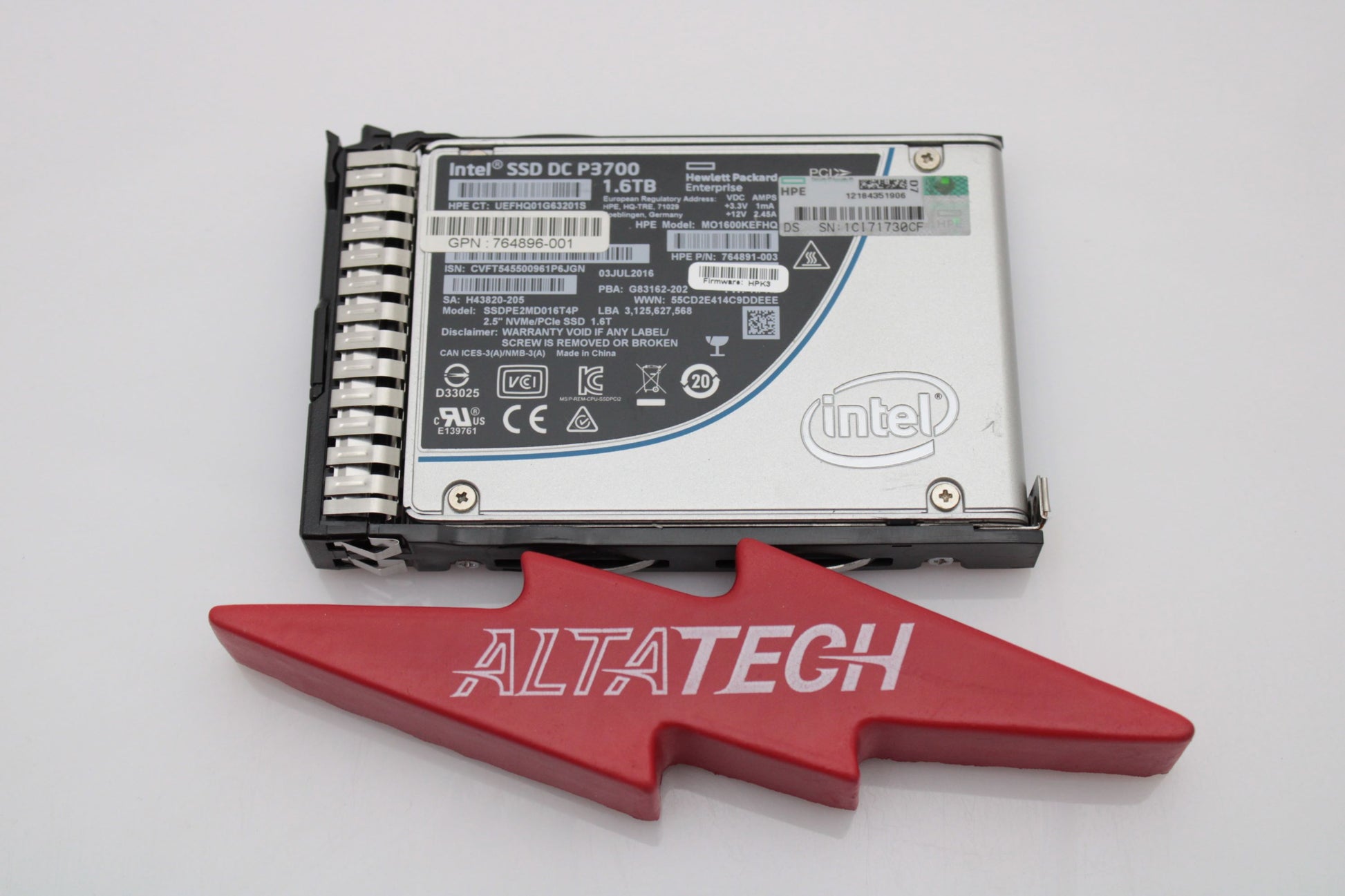 HP 764892-B21 1.6TB NVMe WI 2.5-Inch SFF SC2 PLP, Used