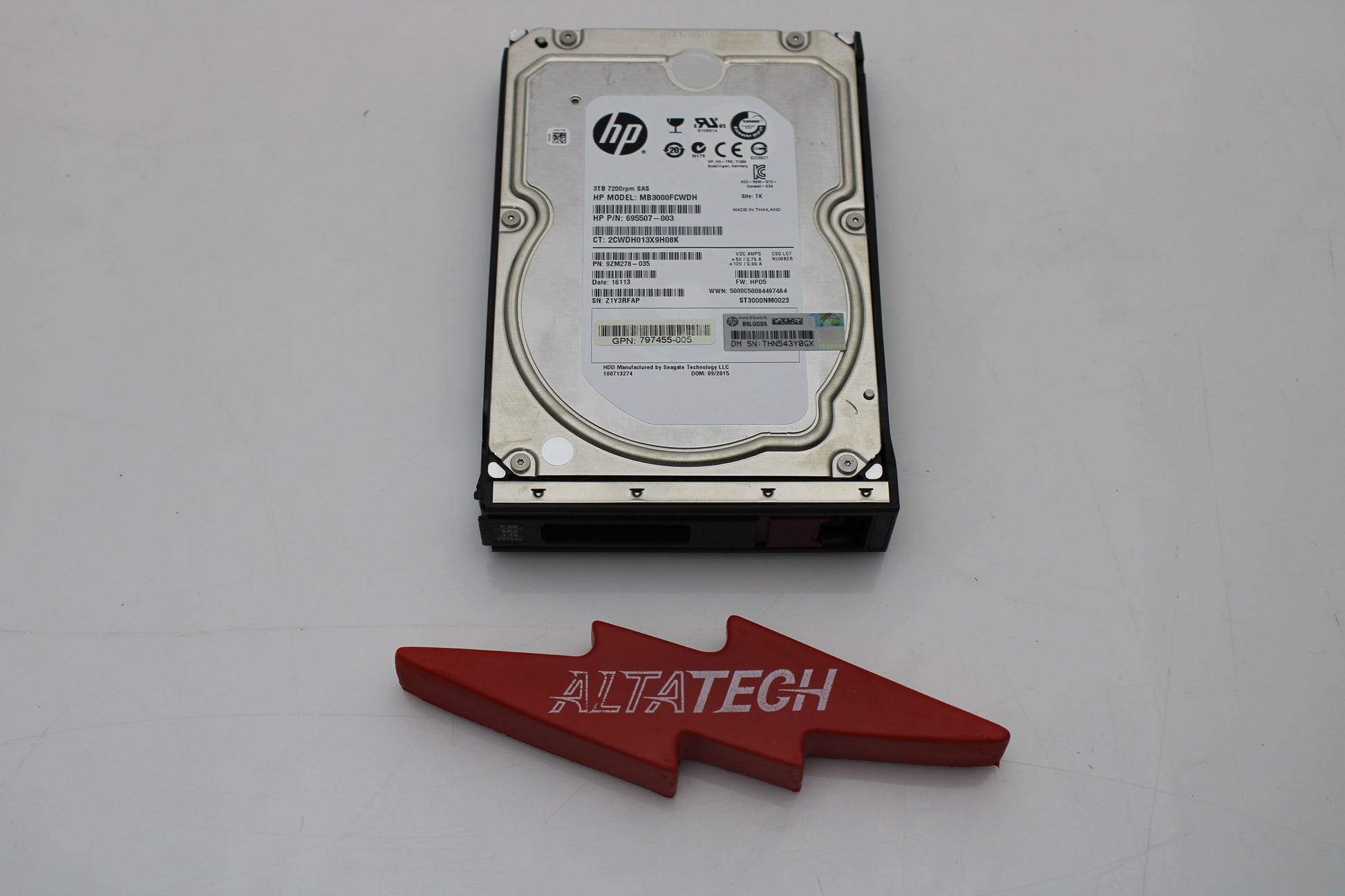 HP 797525-001 3TB 7.2K DISK SAS-600 3.5 IN, Used