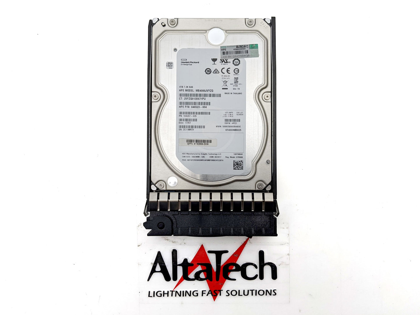 HP 826550-001 4TB LFF Midline SAS Hard Disk Drive, Used