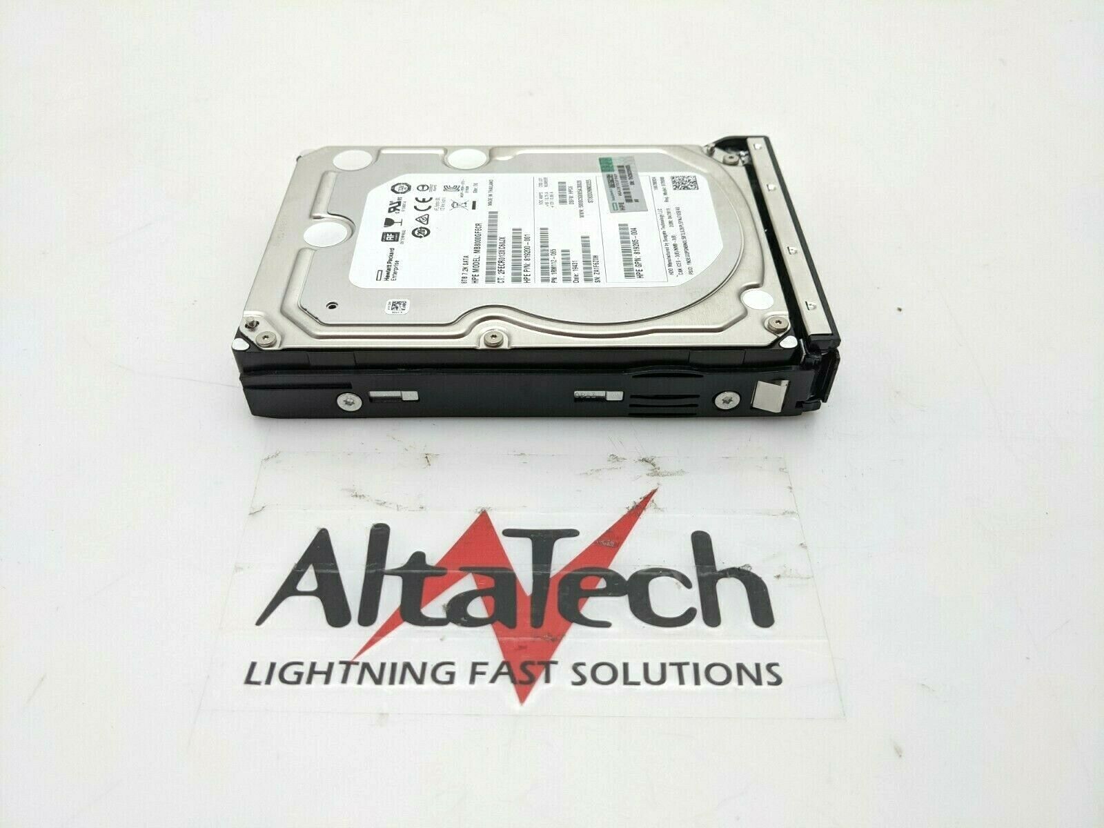 HP 834131-001 8TB 7.2K RPM 6 Gbps 3.5-inch SC SATA Hard Drive, Used