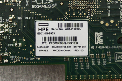 HP 840140-001 Ethernet 10/25GB 2 Port 640SFP28 Adapter, Used