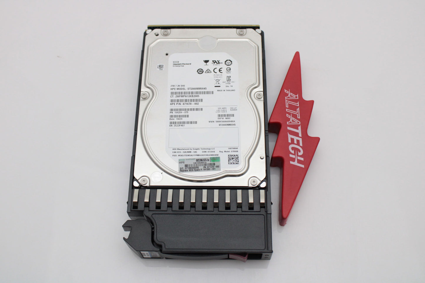 HP 841502-001 2TB 12G 7.2K LFF SAS MDL 512N HDD, Used
