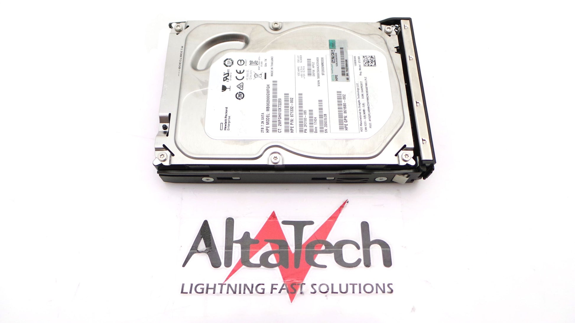 HP 862132-001 2TB SATA Hard Disk Drive 3.5", Used