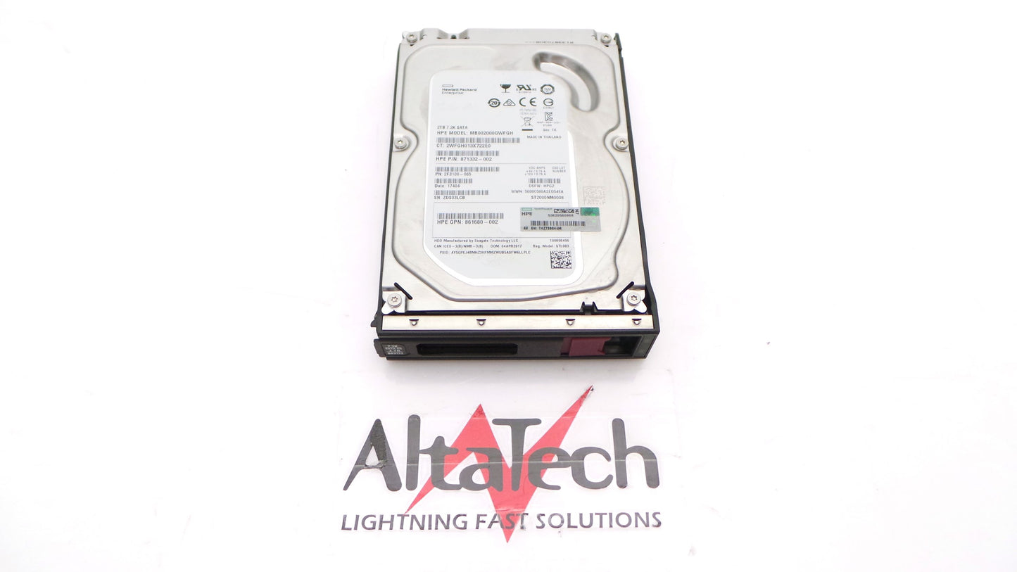 HP 862132-001 2TB SATA Hard Disk Drive 3.5", Used