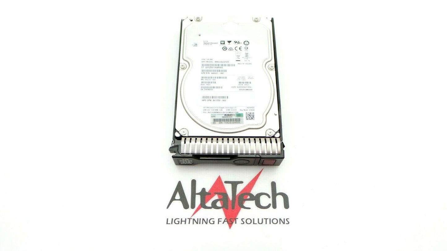 HP 862754-B21 6TB 12G 7.2K RPM LFF SC 512E 2.5" SAS Hard Disk Drive, Used