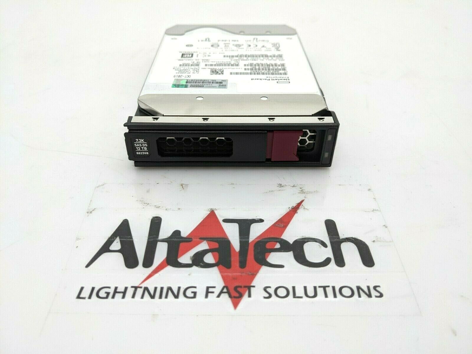 HP 882398-001 12TB 7.2K RPM 12Gbps LFF 3.5" SAS Hard Drive, Used