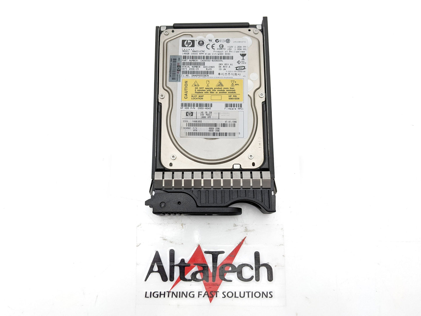 HP A9898A 146GB Hot Plug 3.5" 10k Ultra320 Hard Disk Drive, Used