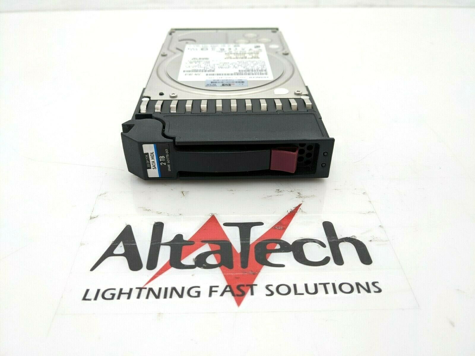 HP AW556A 2TB 3G 7.2K RPM LFF MDL 3.5" SATA Hard Drive, Used