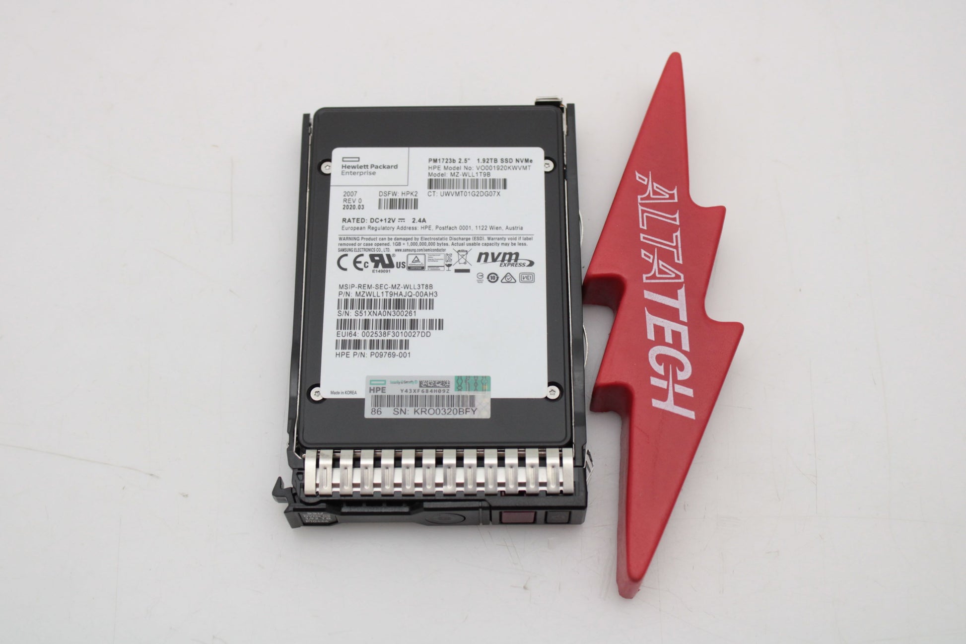 HP P10214-B21 1.92TB SFF NVME RI SCN DS SSD, Used