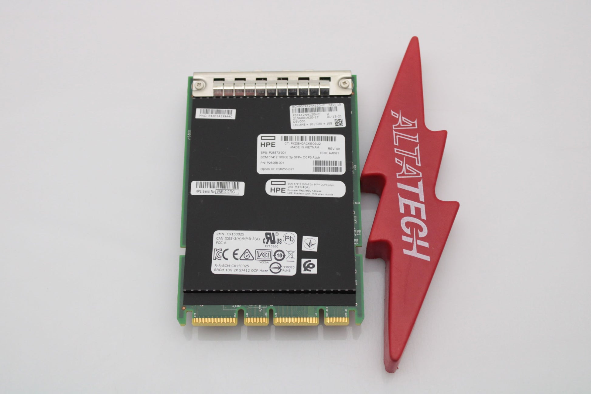 HP P26873-001 BCM57412 ETHERNET 10GB 2P SFP+ ADAP, Used