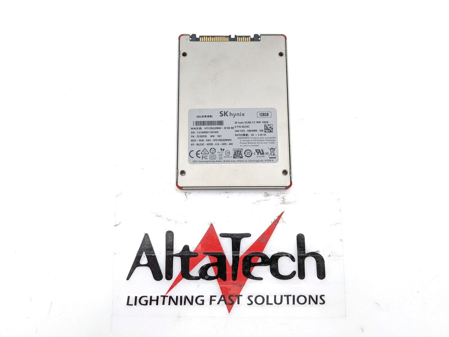 Hynix HFS128G32MND3-3210A Hynix HFS128G32MND3-3210A SC300 128GB SSD SATA 2.5 7MM Solid State Drive Dell 6JDXC, Used