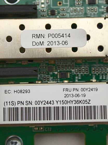 IBM 00Y2419 10GB ISCSI FCOE 2PORT HBA V3700 PORT HOST INTERFACE CARD, Used