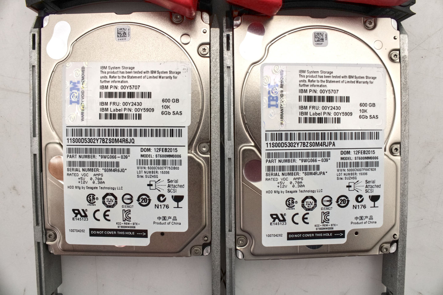 IBM 00Y2430_x4 600GB 10K SFF 6G SAS, Used