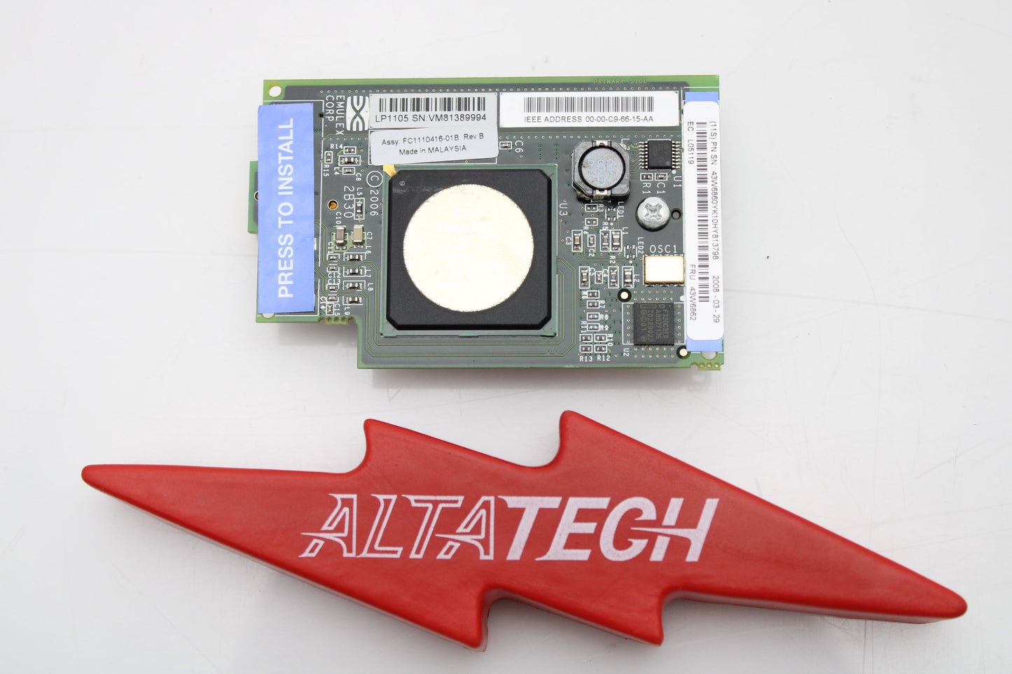 IBM 43W6862 EMULEX 4 GB FC CFFV EXPANSION CARD, Used