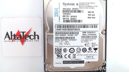 IBM 90Y8914 System X 300GB 10K SAS 2.5" Hard Drive, Used