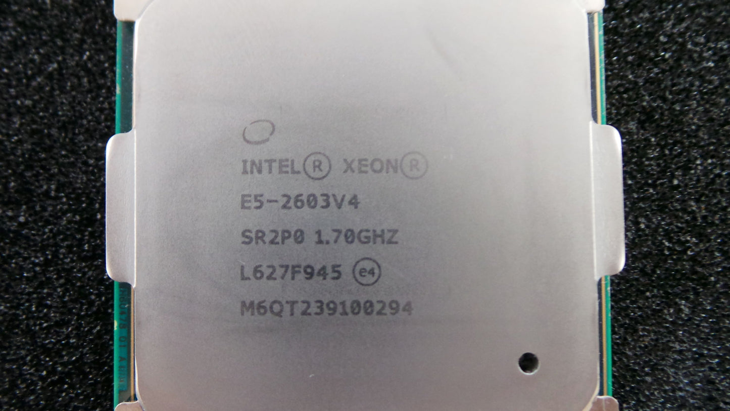 Intel SR2P0 Intel SR2P0 Xeon E5-2603v4 6-Core 1.7GHz 15MB 85W 6C Processor w/ Thermal Grease, Used